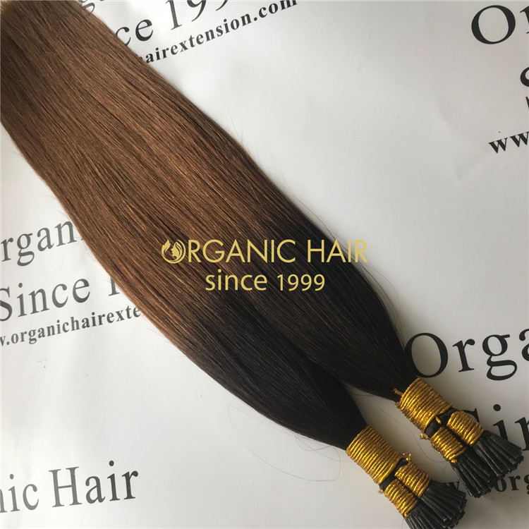 Keratin hair itip extensions balayage color X78